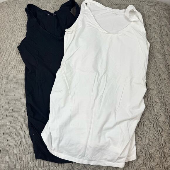 Motherhood Maternity Tops - Motherhood Maternity Women's Black and White Sleeveless Tank Tops ~ Small